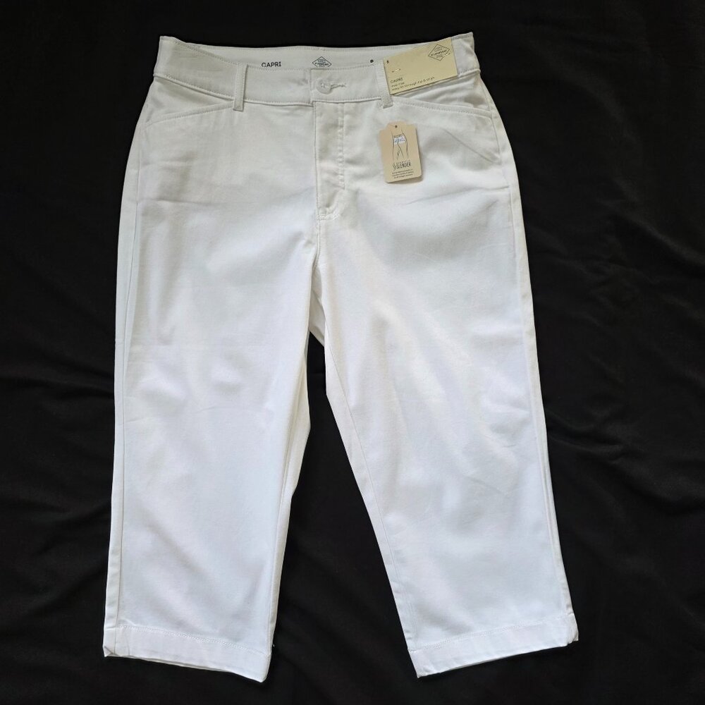 NWT ST JOHN’S BAY MID-RISE WHITE CAPRI 8